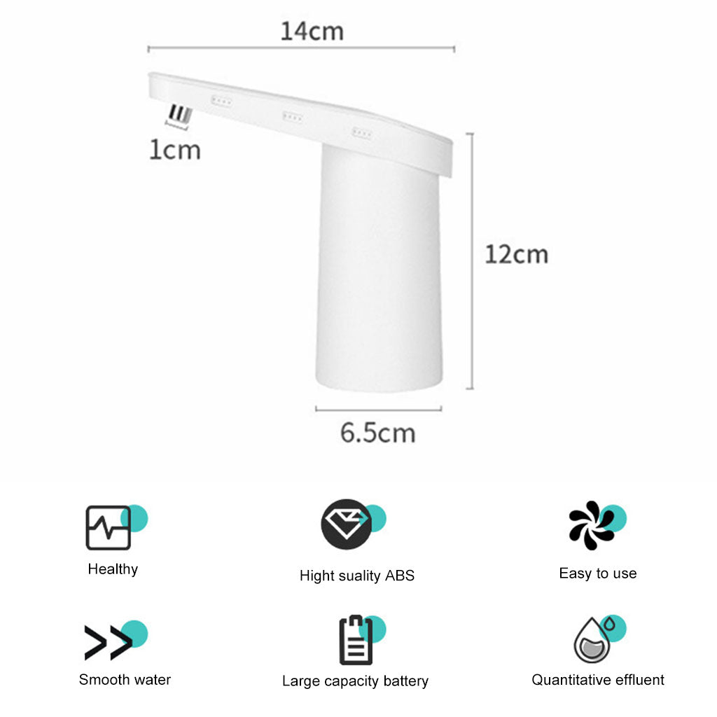 HASTHIP Automatic Drinking Water Dispenser Pump, Wireless 20 Litre Water Bottle Can Dispenser Pump, Rechargeable Water Bottle Pump Dispenser with USB Charging Cable for Home and Office (Silver) HASTHIP Automatic Drinking Water Dispenser Pump, Wireless 20 Litre Water Bottle Can Dispenser Pump, Rechargeable Water Bottle Pump Dispenser with USB Charging Cable for Home and Office (Silver)